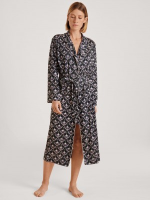 Bathrobes Donna Calida Favourites Seduction Kimono Schwarz | 3076-LYPUG