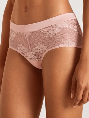 Biancheria Intima Donna Calida 100% Nature Romance Panty Rosa | 0893-QFERJ