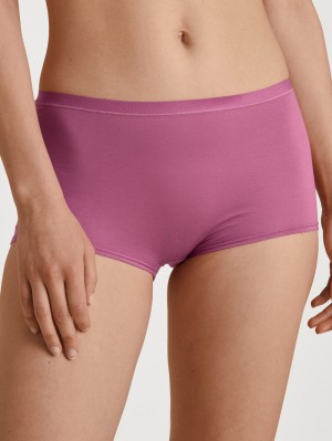 Biancheria Intima Donna Calida Natural Comfort Shorty Regular Cut Rosse | 2098-GUPID