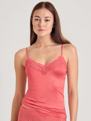 Biancheria Intima Donna Calida Sensual Secrets Spaghetti Top Rosa | 6735-RIOFE