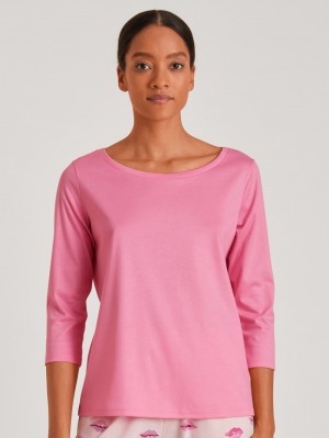 Loungewear Donna Calida Favourites Kiss 3/4 Shirt Flamingo | 1036-UYRQC
