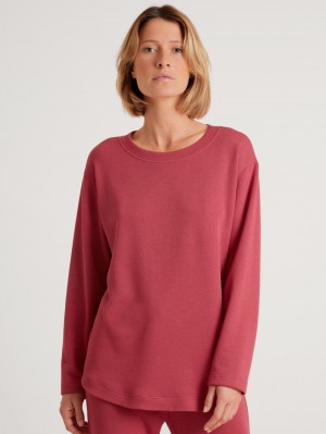 Loungewear Donna Calida Lounge Butterfly Sweater Long-sleeve Rosse | 8012-BOYPW