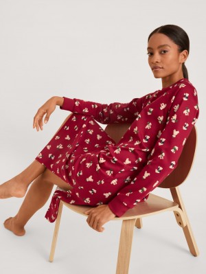 Pigiami Donna Calida Family & Friends Nightdress Rosse | 0146-GTSYH