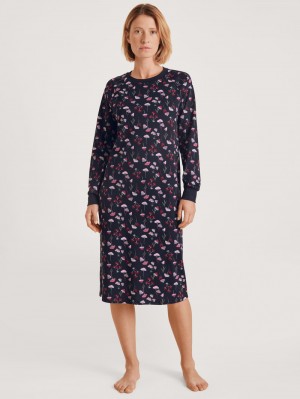 Pigiami Donna Calida Midnight Mushrooms Nightdress Corallo Blu | 0763-HZUGD