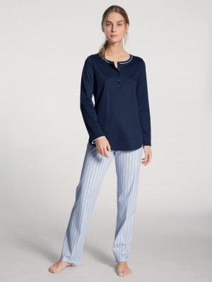 Pigiami Donna Calida Sweet Dreams Pyjama Blu | 9203-YZEAG