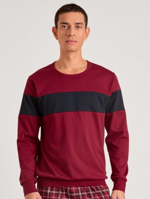 Pigiami Uomo Calida Family & Friends Sweatshirt Rosse | 0398-OEATV