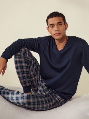 Pigiami Uomo Calida Relax Comfy 4 Pyjama With Cuff Corallo | 4087-NWCFR