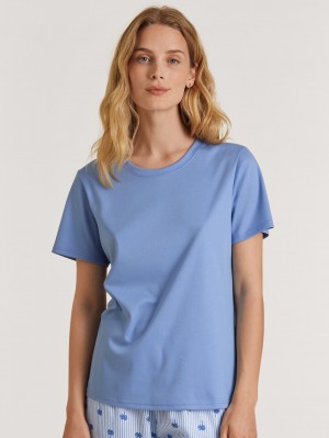 Summer Oufits Donna Calida Favourites Serenity Shirt Short Sleeve Blu | 5083-BIXWO