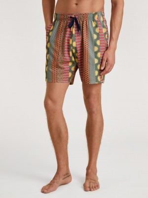 Summer Outfits Uomo Calida Rmx Sleep Holiday Bermudas Rosse | 6042-YCKDV
