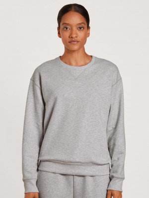 Yoga Donna Calida Circular Lounge Sweatshirt, Cradle To Cradle Certified® Grigie | 2631-HYCDB