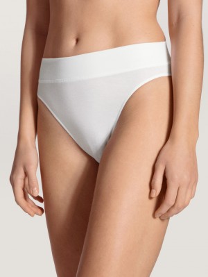 Yoga Donna Calida Elastic Brief, High Waist Weiss | 5906-RQKWZ